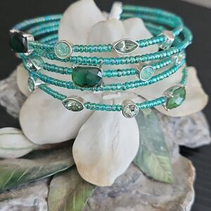Vintage Beaded Bracelet With Stones